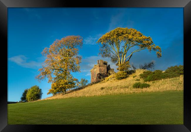 Balvaird Castle Golden Hour  Framed Print by Anthony McGeever