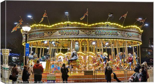 Carousel ride Albert Dock Canvas Print by Kevin Smith