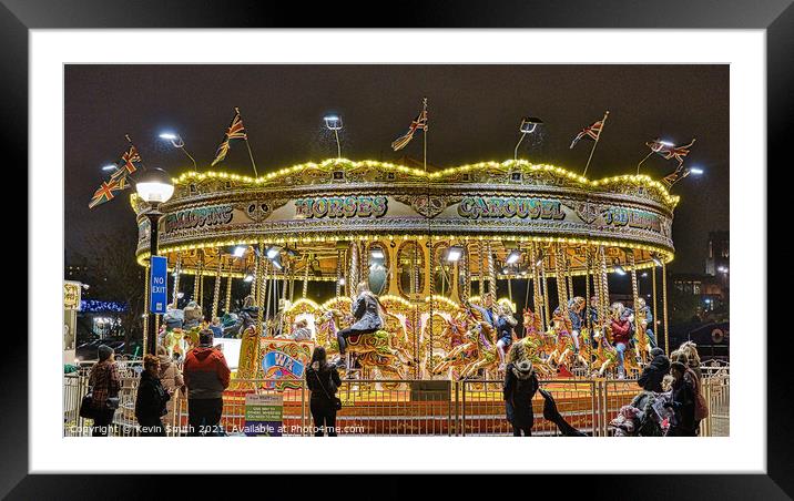 Carousel ride Albert Dock Framed Mounted Print by Kevin Smith