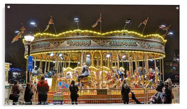 Carousel ride Albert Dock Acrylic by Kevin Smith