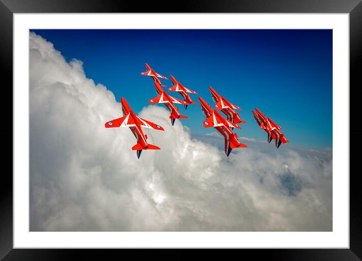 Red Arrows sky high Framed Mounted Print by Gary Eason