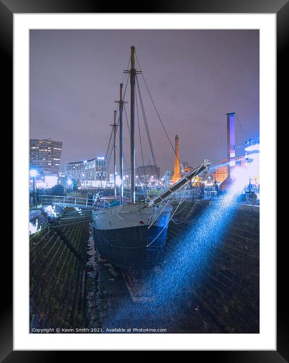 A Tall ship in drydock  Framed Mounted Print by Kevin Smith