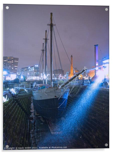 A Tall ship in drydock  Acrylic by Kevin Smith