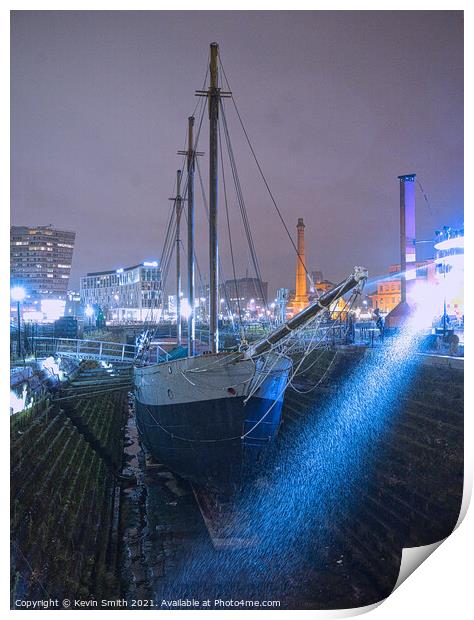 A Tall ship in drydock  Print by Kevin Smith