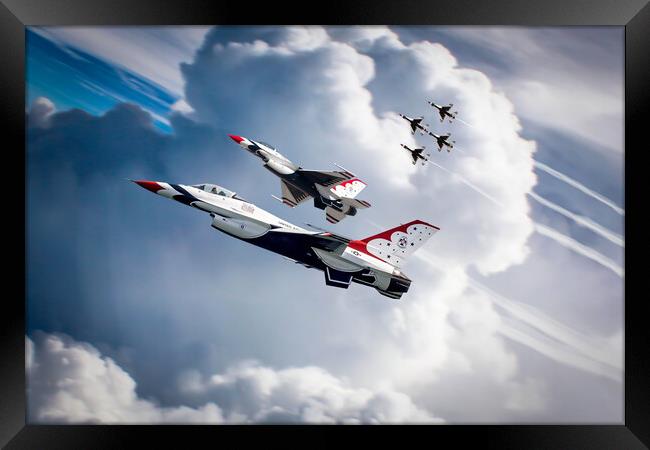 USAF Thunderbirds Framed Print by J Biggadike