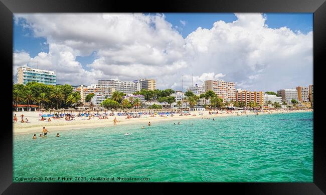 Magaluf Mallorca Panorama Framed Print by Peter F Hunt