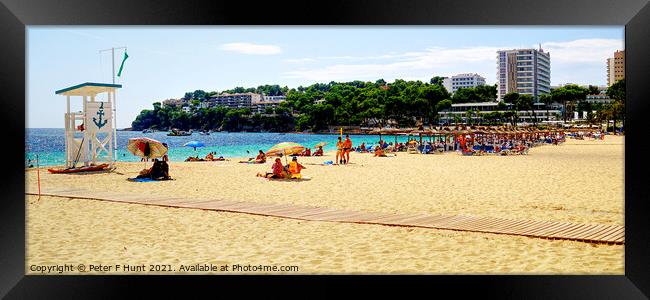 Magaluf Beach Late September Framed Print by Peter F Hunt