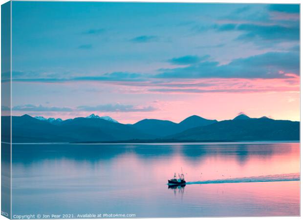 'Coming Home ' Kyle of Lochalsh  Canvas Print by Jon Pear