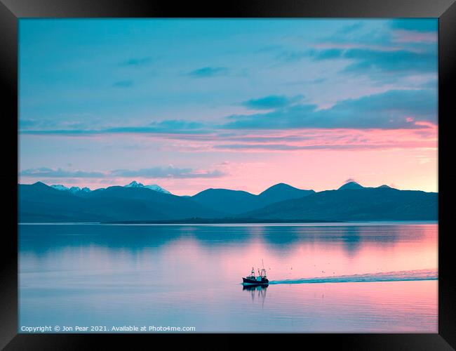 'Coming Home ' Kyle of Lochalsh  Framed Print by Jon Pear