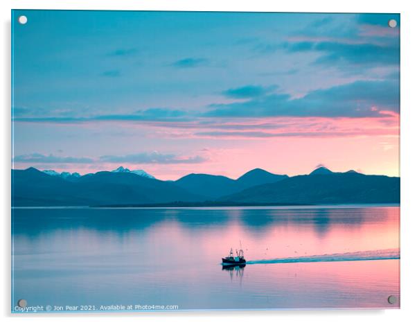 'Coming Home ' Kyle of Lochalsh  Acrylic by Jon Pear