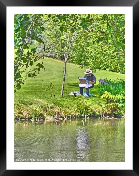 Peaceful painting Framed Mounted Print by Philip Gough