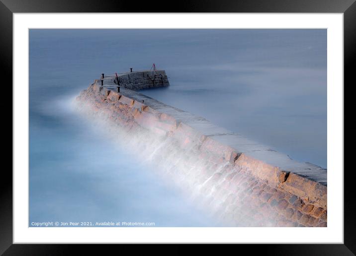 Harbour Wall: Sennen Cove Framed Mounted Print by Jon Pear