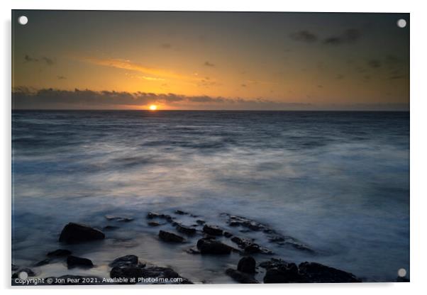 Sunset: Sennen Cove, Cornwall Acrylic by Jon Pear