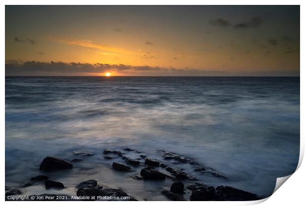 Sunset: Sennen Cove, Cornwall Print by Jon Pear