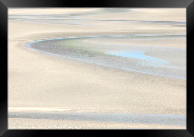 Low Tide: Luskentyre Framed Print by Jon Pear