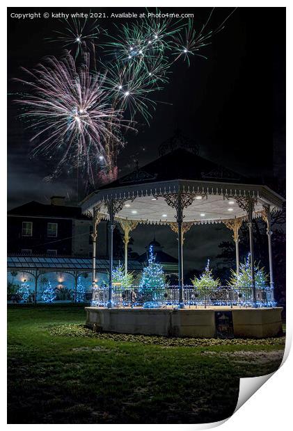 falmouth bandstand cornwall Print by kathy white