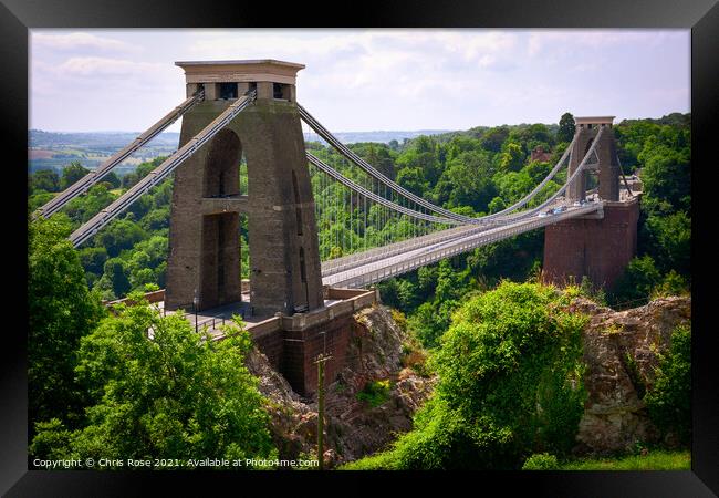 Clifton Suspension Bridge Framed Print by Chris Rose