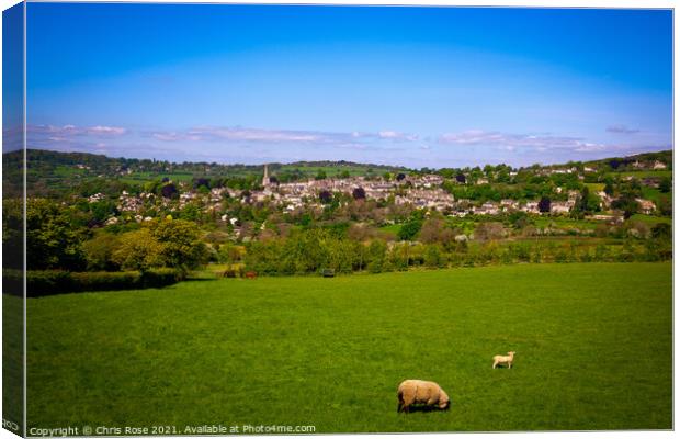 Painswick countryside view Canvas Print by Chris Rose
