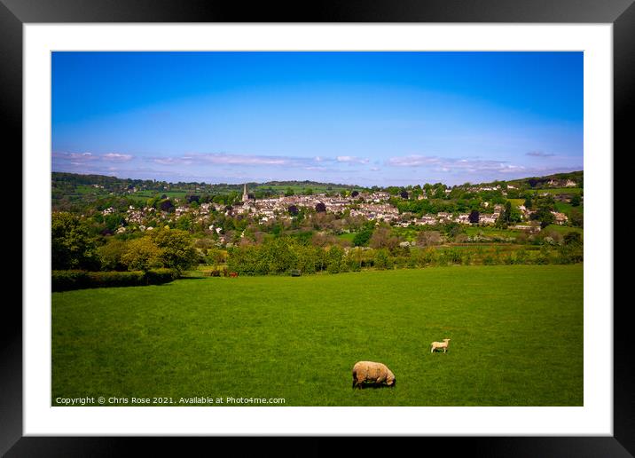Painswick countryside view Framed Mounted Print by Chris Rose