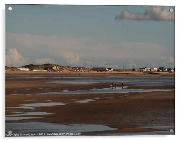 Camber Sands at Low Tide Acrylic by Mark Ward