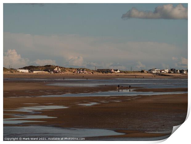 Camber Sands at Low Tide Print by Mark Ward