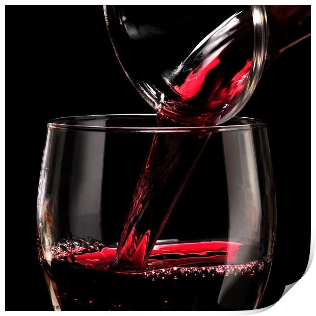 Pouring Red Wine Print by Phil Robinson