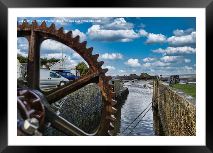 The Magnificence of Bude Canal Lock Gear Wheel Framed Mounted Print by Roger Mechan