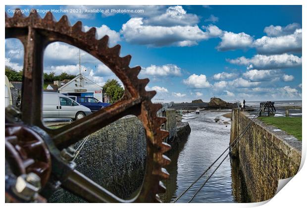 The Magnificence of Bude Canal Lock Gear Wheel Print by Roger Mechan