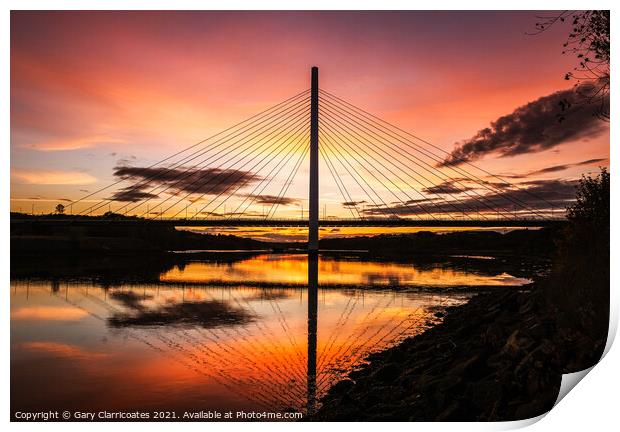 Northern Spire Sunset Print by Gary Clarricoates