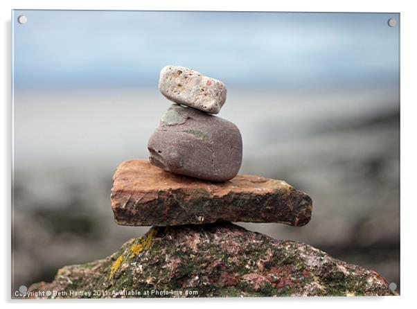 Pebble stack Acrylic by Beth Hartley