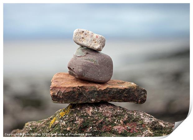 Pebble stack Print by Beth Hartley