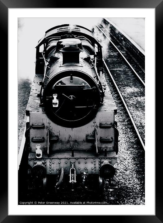 Steam Locomotive At A Station Platform On The Watercress Line Framed Mounted Print by Peter Greenway