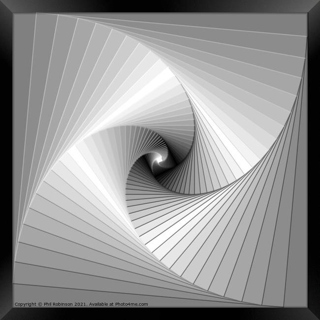 Grey Swirl 2 Framed Print by Phil Robinson