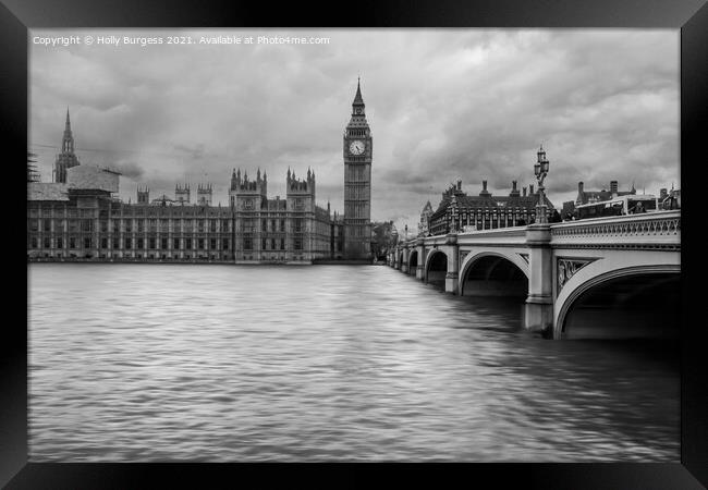 Iconic Westminster and Timeless Big Ben Framed Print by Holly Burgess
