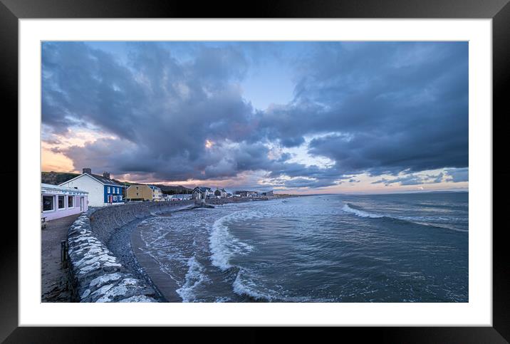 Golden Sunset Over Pendine Beach Framed Mounted Print by Colin Allen