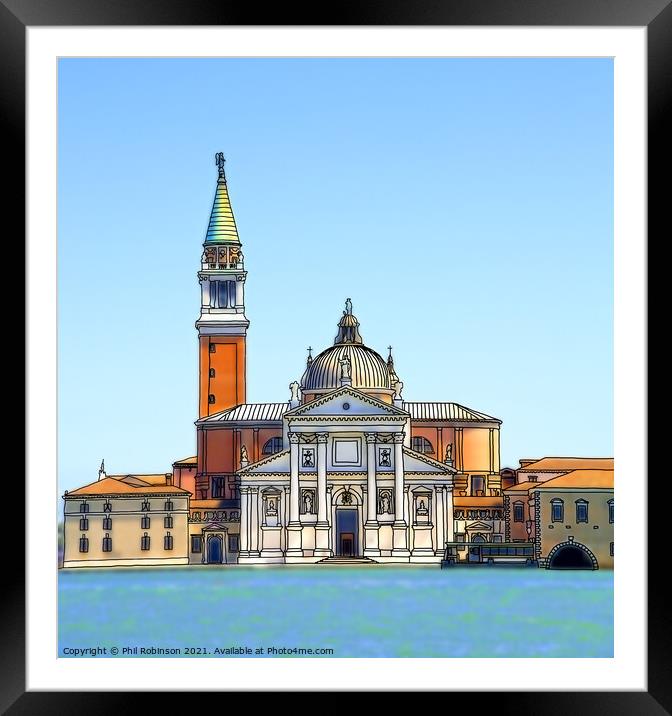 San Giorgio Maggiore Framed Mounted Print by Phil Robinson