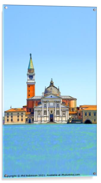San Giorgio Maggiore Acrylic by Phil Robinson