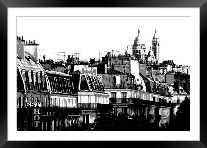 Paris Rooftops Framed Mounted Print by Phil Robinson