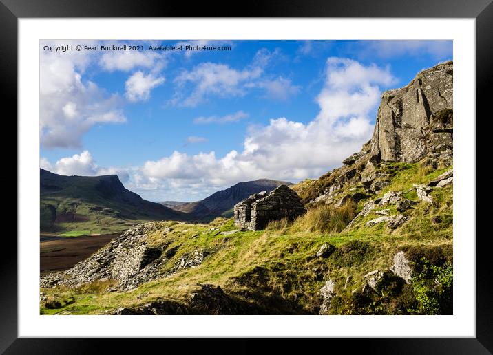 Derelict Slate Quarry Workings in Snowdonia Framed Mounted Print by Pearl Bucknall