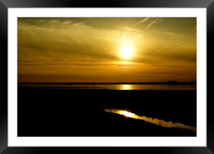 sunset Framed Mounted Print by rachael hardie
