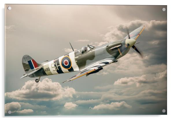 Supermarine Spitfire Mk Vb  Acrylic by J Biggadike
