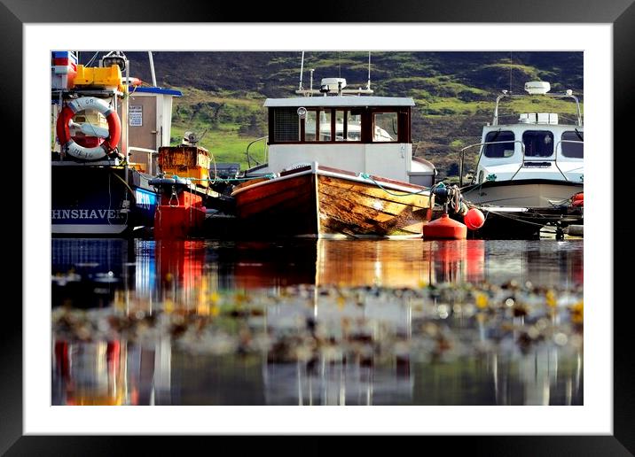 Small Boat Marina, Shetland. Framed Mounted Print by Anne Macdonald