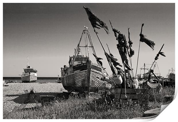 Hastings Fishing Boat Print by Malcolm Smith