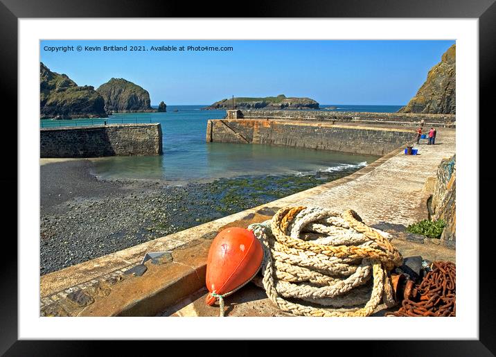 mullion harbour cornwall Framed Mounted Print by Kevin Britland