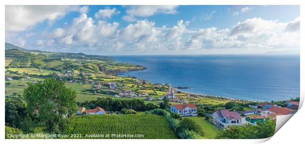 Praia de Almoxarife panorama  Print by Margaret Ryan