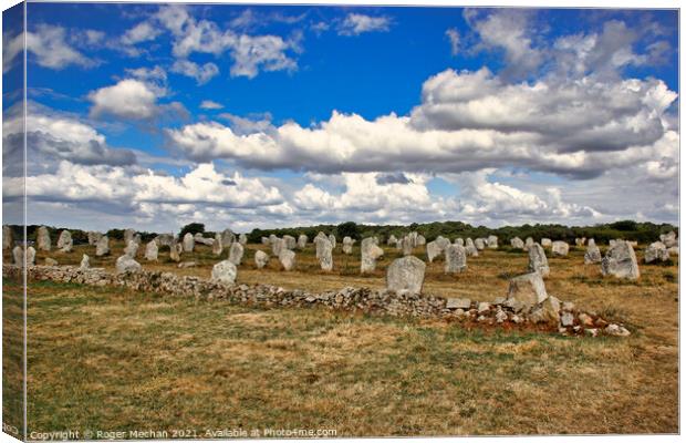 Mystical Megaliths of Carnac Canvas Print by Roger Mechan