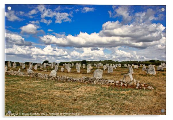 Mystical Megaliths of Carnac Acrylic by Roger Mechan