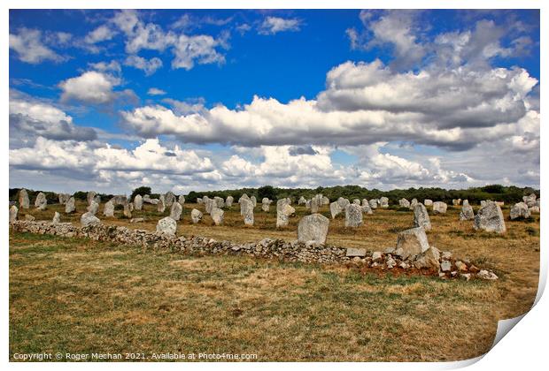 Mystical Megaliths of Carnac Print by Roger Mechan