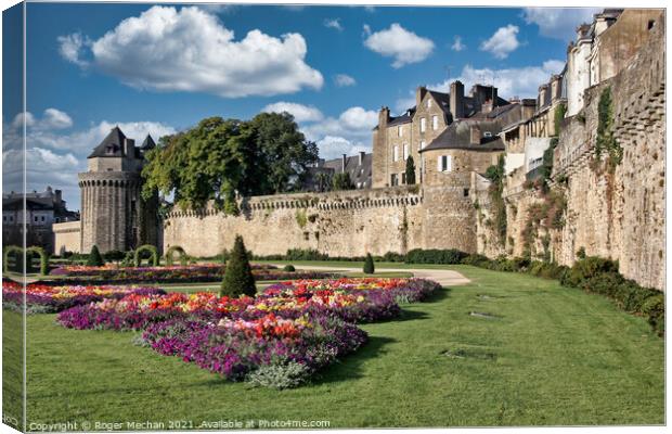 The Enchanting Fortified Walls of Vannes Canvas Print by Roger Mechan
