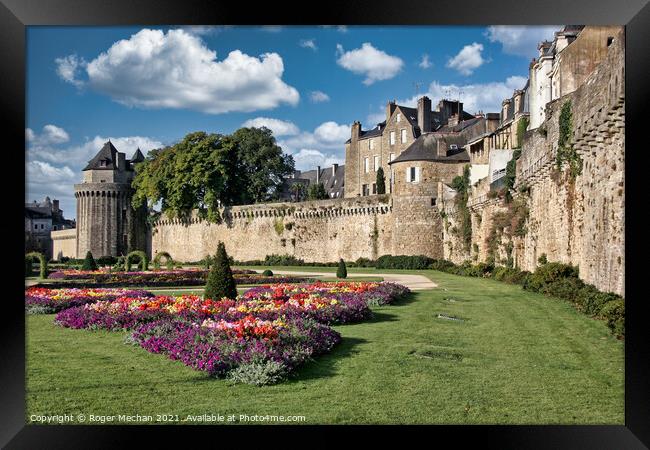 The Enchanting Fortified Walls of Vannes Framed Print by Roger Mechan